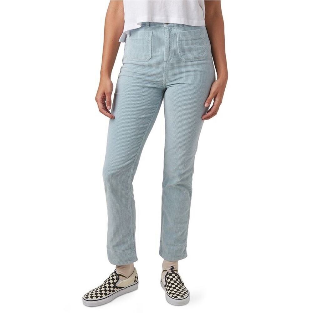Faherty Portland Flare Leg Corduroy Pants In Stone Blue Size 25 Coastal Preppy